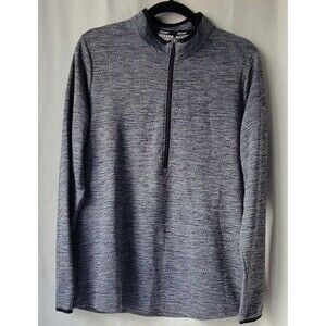 Nike Golf Shirt womans XL Heathered Gray Dry Fit 1/4 Zip Long Sleeve Pullover